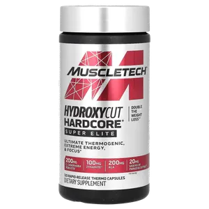 Cápsulas para Pérdida de Peso Hydroxycut Hardcore MuscleTech Super Elite 120 Cápsulas Térmicas